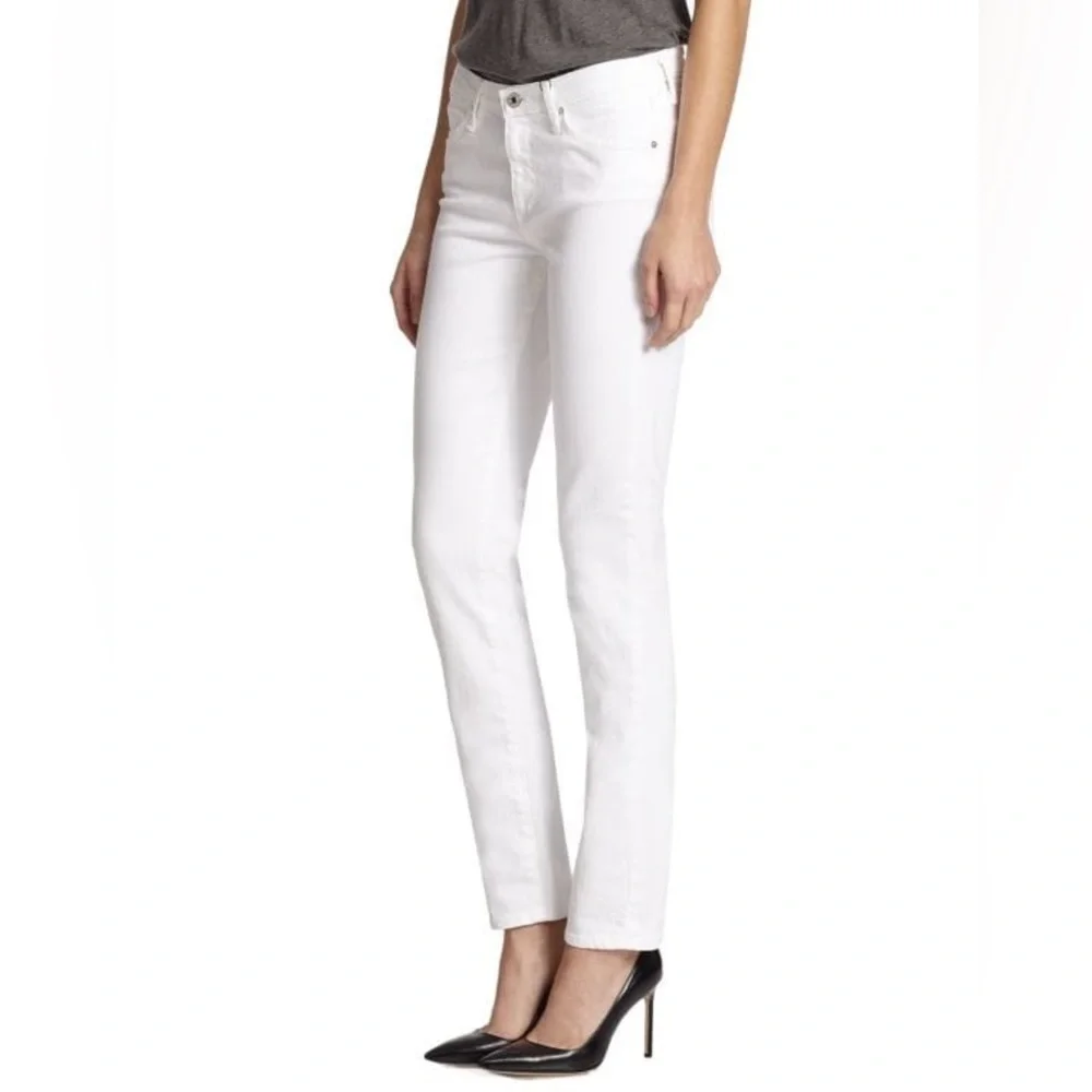AG Adriano Goldschmied White The Prima Mid-Rise Cigarette Jeans Size 26 - Picture 2 of 16